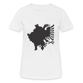 Kosovo - Albanais - T-shirt respirant Femme - blanc - Devant - AI Model Female 172 dark (172cm)