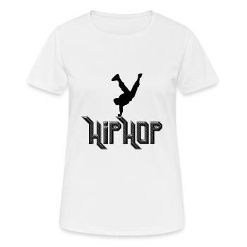 Hip Hop - T-shirt respirant Femme - blanc - Devant - AI Model Female 172 dark (172cm)