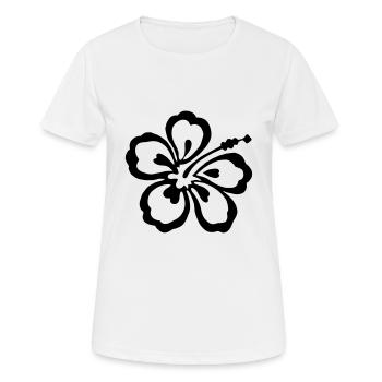 Hibiscus - Women's Breathable T-Shirt - white - Front - AI Model Female 172 dark (172cm)