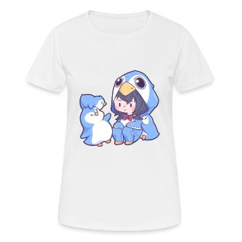 Costume de pingouin fille Pôle Sud Pôle Nord - T-shirt respirant Femme - blanc - Devant - AI Model Female 172 dark (172cm)