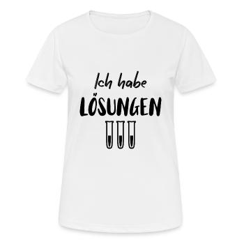 Chemiker - Frauen T-Shirt atmungsaktiv - Weiß - Vorne - AI Model Female 172 dark (172cm)