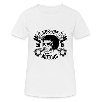 Custom Motors - Women's Breathable T-Shirt - white - Front - AI Model Female 172 dark (172cm)