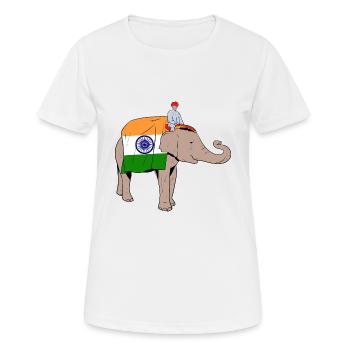 Indien Inder Hindu Stolz Flagge Land I Geschenk - Frauen T-Shirt atmungsaktiv - Weiß - Vorne - AI Model Female 172 dark (172cm)
