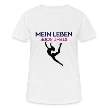 Kopfstand Lustiges Turn Outfit Kunstturnen Turner - Frauen T-Shirt atmungsaktiv - Weiß - Vorne - AI Model Female 172 dark (172cm)