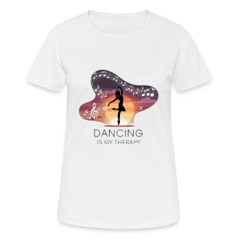 Dancing is My Therapy – Dancing Ballet Hip-Hop - Women's Breathable T-Shirt - white - Front - AI Model Female 172 dark (172cm)