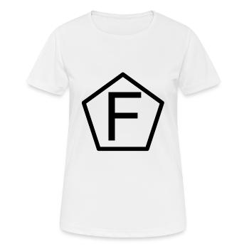 F im Fuenfeck - Frauen T-Shirt atmungsaktiv - Weiß - Vorne - AI Model Female 172 dark (172cm)