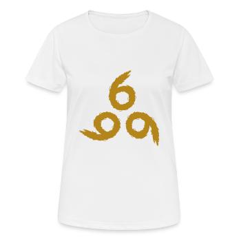 666 Gold - Women's Breathable T-Shirt - white - Front - AI Model Female 172 dark (172cm)
