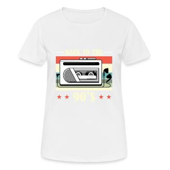 Walkman Back to the 90s - Geschenkidee - Frauen T-Shirt atmungsaktiv - Weiß - Vorne - AI Model Female 172 dark (172cm)