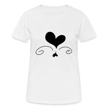 Herz Liebe Symbol form - Frauen T-Shirt atmungsaktiv - Weiß - Vorne - AI Model Female 172 dark (172cm)