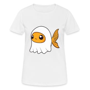 Goldfische Halloween Lustig Geist - Frauen T-Shirt atmungsaktiv - Weiß - Vorne - AI Model Female 172 dark (172cm)