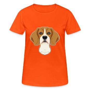 Beagle Lover I Dog Lover I Beagle - T-shirt respirant Femme - orange néon - Devant - AI Model Female 172 dark (172cm)