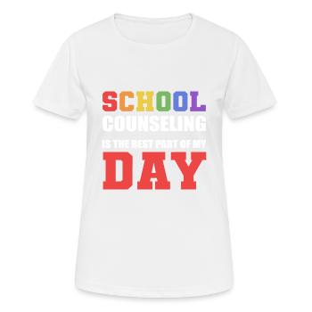 Der beste Teil Psychotherapeut Geschenk - Frauen T-Shirt atmungsaktiv - Weiß - Vorne - AI Model Female 172 dark (172cm)