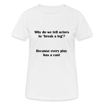Cast Pun - Women's Breathable T-Shirt - white - Front - AI Model Female 172 dark (172cm)