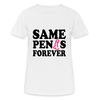 Same penis forever - Women's Breathable T-Shirt - white - Front - AI Model Female 172 dark (172cm)