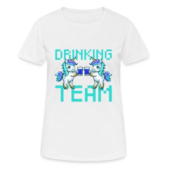 Unicorn Drinking Team Beer Party - Women's Breathable T-Shirt - white - Front - AI Model Female 172 dark (172cm)