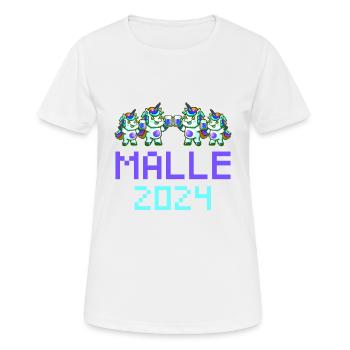 Unicorn Malle 2024 Party - Women's Breathable T-Shirt - white - Front - AI Model Female 172 dark (172cm)