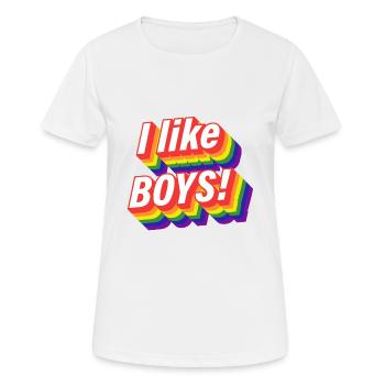 Gay LGBT Homosexuality Boys - Women's Breathable T-Shirt - white - Front - AI Model Female 172 dark (172cm)