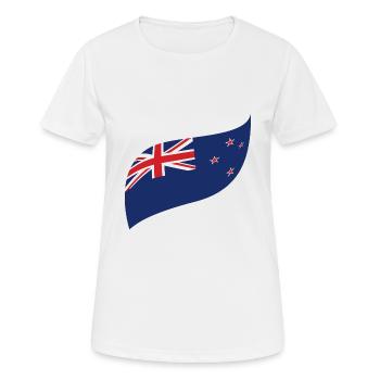 Drapeau de la Nouvelle-Zélande - T-shirt respirant Femme - blanc - Devant - AI Model Female 172 dark (172cm)