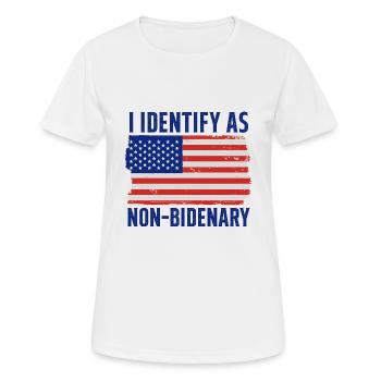 Anti-Biden-Demokrat Liberaler Nicht-Biden-Anhänger - Frauen T-Shirt atmungsaktiv - Weiß - Vorne - AI Model Female 172 dark (172cm)