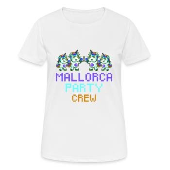 Unicorn Mallorca Party Crew Funny - Women's Breathable T-Shirt - white - Front - AI Model Female 172 dark (172cm)