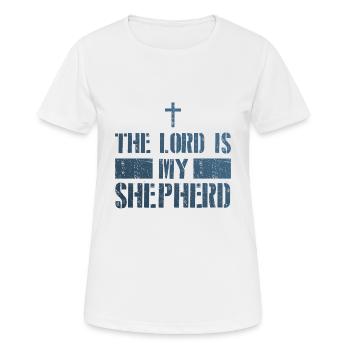 Jesus Mein Hirte Christlich Glaube - Frauen T-Shirt atmungsaktiv - Weiß - Vorne - AI Model Female 172 dark (172cm)