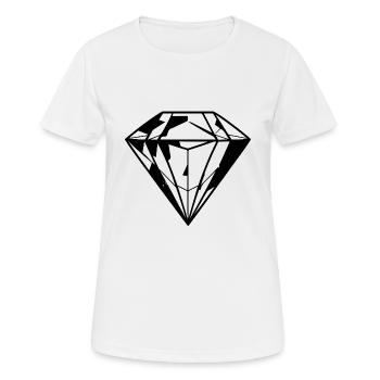 Symbole du diamant - T-shirt respirant Femme - blanc - Devant - AI Model Female 172 dark (172cm)