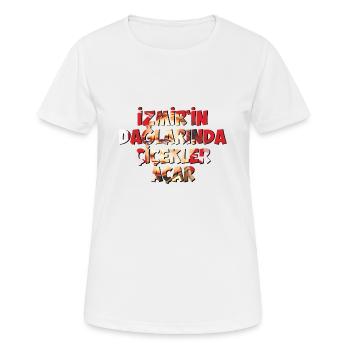 Izmir Marsi Atatürk - T-shirt respirant Femme - blanc - Devant - AI Model Female 172 dark (172cm)