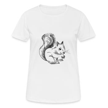 Squirrel sketch - Women's Breathable T-Shirt - white - Front - AI Model Female 172 dark (172cm)