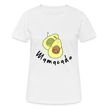 Mamacado mom gift idea pregnant baby - Women's Breathable T-Shirt - white - Front - AI Model Female 172 dark (172cm)