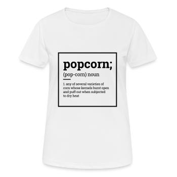 Popcorn - Frauen T-Shirt atmungsaktiv - Weiß - Vorne - AI Model Female 172 dark (172cm)