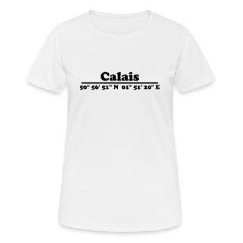 Coordonnées de Calais - T-shirt respirant Femme - blanc - Devant - AI Model Female 172 dark (172cm)