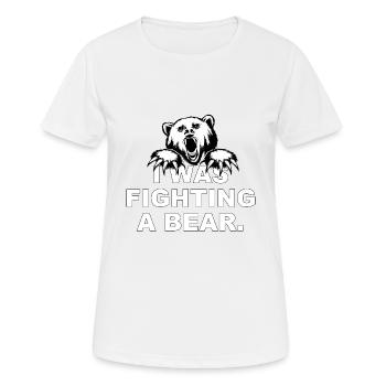 I was fighting a bear - Women's Breathable T-Shirt - white - Front - AI Model Female 172 dark (172cm)