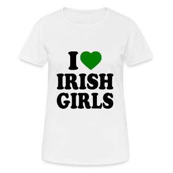 I love irish girls - Women's Breathable T-Shirt - white - Front - AI Model Female 172 dark (172cm)