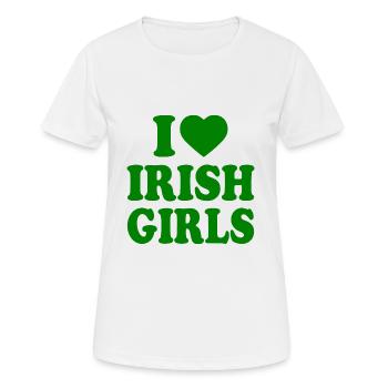 I love irish girls - Women's Breathable T-Shirt - white - Front - AI Model Female 172 dark (172cm)