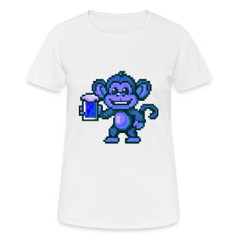Monkey Beer Party Funny - Women's Breathable T-Shirt - white - Front - AI Model Female 172 dark (172cm)