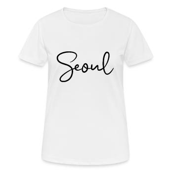 Séoul, Corée du Sud - T-shirt respirant Femme - blanc - Devant - AI Model Female 172 dark (172cm)