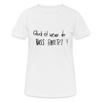 Bass - Frauen T-Shirt atmungsaktiv - Weiß - Vorne - AI Model Female 172 dark (172cm)