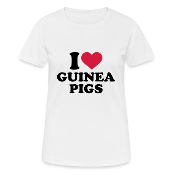 Meerschweinchen - Frauen T-Shirt atmungsaktiv - Weiß - Vorne - AI Model Female 172 dark (172cm)