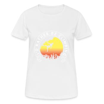 Eher klettern Reiseführer Gift - Frauen T-Shirt atmungsaktiv - Weiß - Vorne - AI Model Female 172 dark (172cm)
