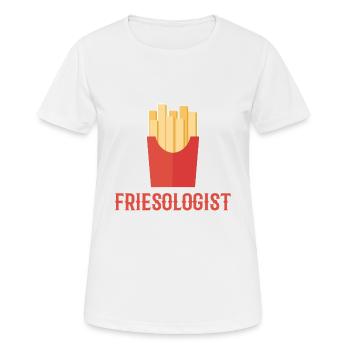 Cadeau gastronomique frison - T-shirt respirant Femme - blanc - Devant - AI Model Female 172 dark (172cm)