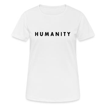 Humanity - Women's Breathable T-Shirt - white - Front - AI Model Female 172 dark (172cm)