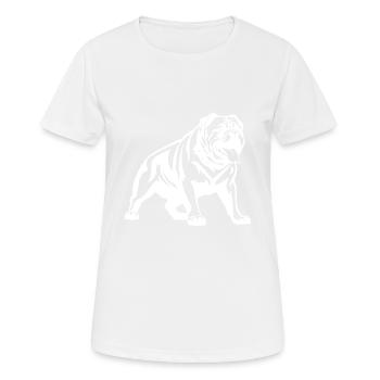 Bulldog Dog Silhouette - Women's Breathable T-Shirt - white - Front - AI Model Female 172 dark (172cm)