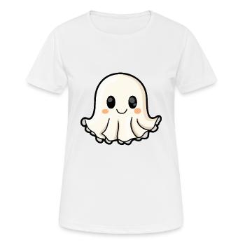 Méduse Halloween Drôle Fantôme - T-shirt respirant Femme - blanc - Devant - AI Model Female 172 dark (172cm)