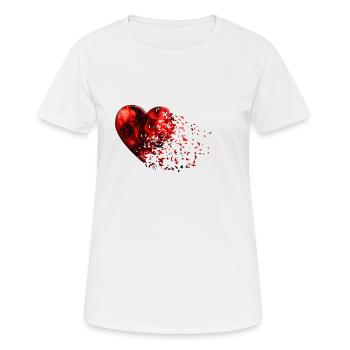 Heart broken - Women's Breathable T-Shirt - white - Front - AI Model Female 172 dark (172cm)