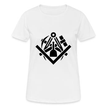 Steinmetz - Marque de guilde - T-shirt respirant Femme - blanc - Devant - AI Model Female 172 dark (172cm)