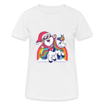 2440 santa unicorn tshirt PR hoodie - T-shirt respirant Femme - blanc - Devant - AI Model Female 172 dark (172cm)