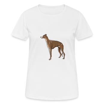 Illustration de lévrier - T-shirt respirant Femme - blanc - Devant - AI Model Female 172 dark (172cm)