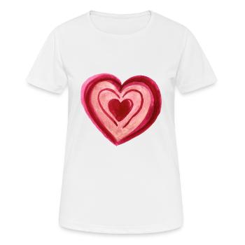 Heart in heart - Women's Breathable T-Shirt - white - Front - AI Model Female 172 dark (172cm)