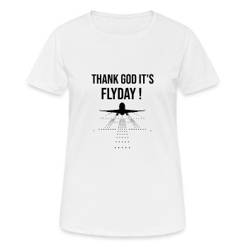 Pilot Aircraft Aviation Aviation Cadeau - T-shirt respirant Femme - blanc - Devant - AI Model Female 172 dark (172cm)