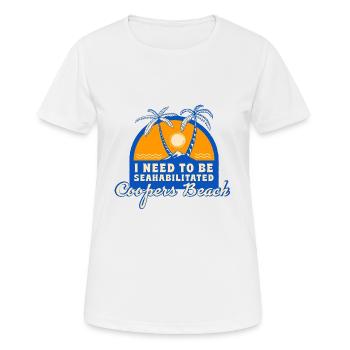I Need To Be Seahabilitated Coopers Beach Summer - Women's Breathable T-Shirt - white - Front - AI Model Female 172 dark (172cm)